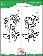 okul öncesi İki Resim Arasındaki Farkı Bul